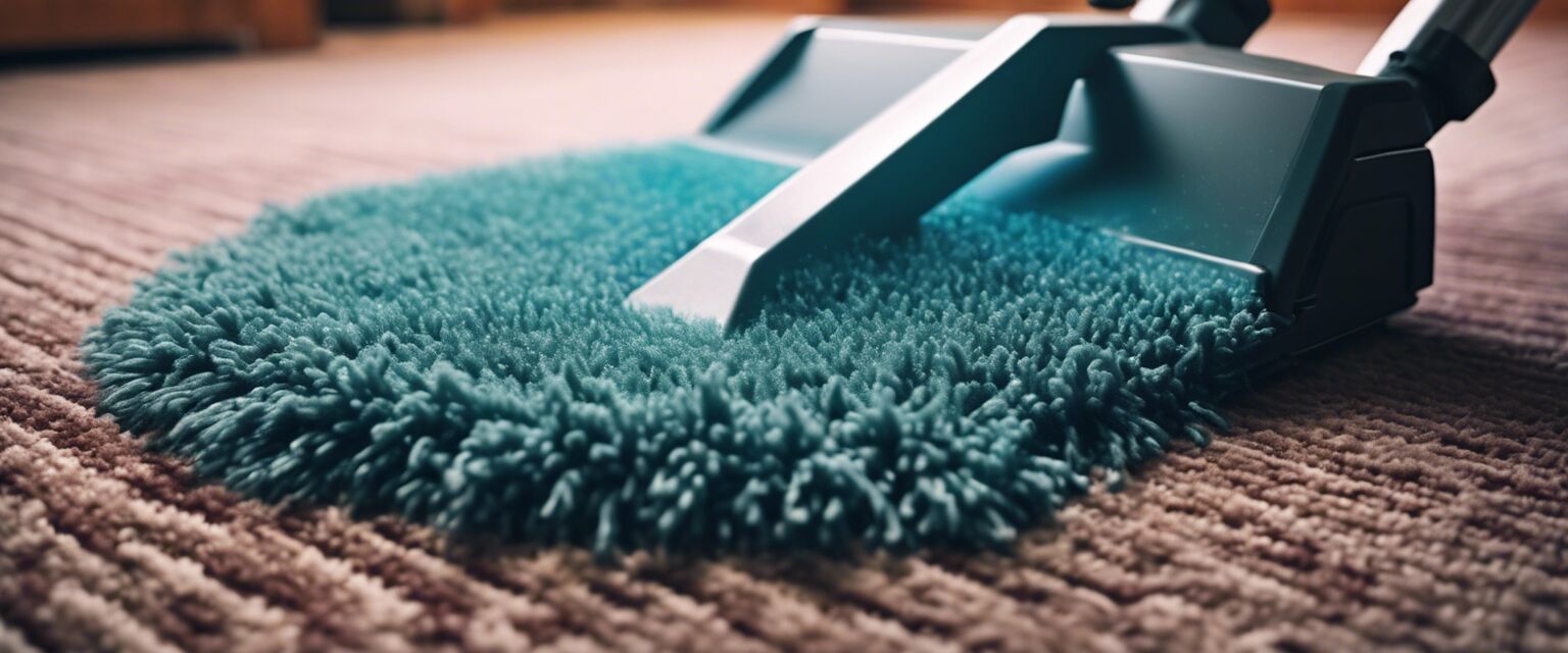 Image of a carpet after professional cleaning, showing its vibrant colors