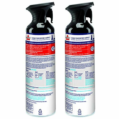 Two Bissell carpet cleaner spray bottles with labels.