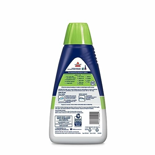 Back view of Bissell pet carpet cleaner solution bottle