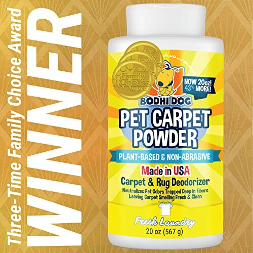 Bodhi Dog Pet Carpet Powder award-winning packaging