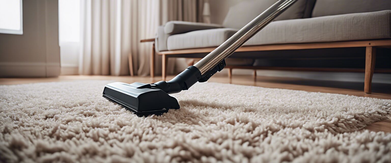 Image showcasing tips for maintaining clean carpets